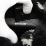 Balenciaga  Faux Fur Logo Everyday Phone Holder - Image 6