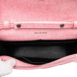 Balenciaga  Nappa Denim Printed Hourglass Wallet on Chain - Image 2