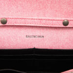Balenciaga  Nappa Denim Printed Hourglass Wallet on Chain - Image 5