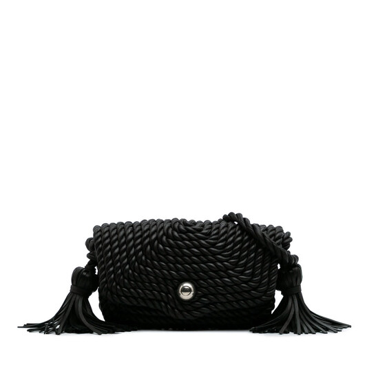 preowned-bottega-veneta-lambskin-torchon-classic-tasseled-twisted-crossbody-1ttvrveyyzunaqrv Bottega Veneta Lambskin Torchon Classic Tasseled Twisted Crossbody - Image 1