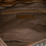 Burberry  Haymarket Check Stitched Coated Canvas and Leather Dunloe - Image 3