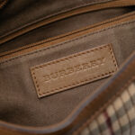 Burberry  Haymarket Check Stitched Coated Canvas and Leather Dunloe - Image 7