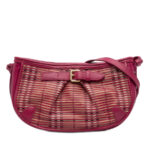 Burberry  Haymarket Check Stripes Coated Canvas Crossbody