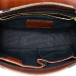 Burberry  Leather and House Check Canvas Bridle Abbott Crossbody - Image 6