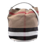 Burberry  Medium Mega Check Canvas Ashby Bucket Bag