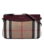 Burberry  Mega Check Canvas Derby Peyton Crossbody Ladies