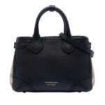 Burberry  Small Grainy Calfskin Brogues and House Check Banner Bag
