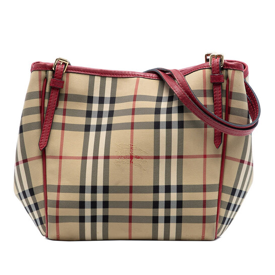 preowned-burberry-small-haymarket-check-canvas-canterbury-tote-ladies-vsp98f6pdgdwzg5l-tivpic1264 Burberry Small Haymarket Check Canvas Canterbury Tote Ladies - Image 1