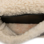 Burberry  Small Shearling Trimmed Coated Canvas Lola Crossbody - Image 3