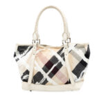 Burberry  Supernova Check Painted Canvas Tote Ladies