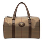 Burberry Vintage Check Canvas Boston Bag Ladies