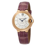 Cartier Ballon Bleu Silver Dial 18kt Pink Gold Ladies Watch