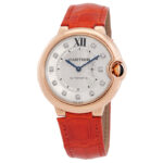 Cartier Ballon Bleu Silver Dial 18kt Pink Gold Ladies Watch