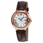 Cartier Ballon Bleu Silver Dial 18kt Rose Gold Ladies Watch