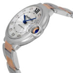 Cartier Ballon Bleu Silver Dial Steel and 18kt Rose Gold Unisex Watch - Image 5