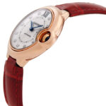 Cartier Ballon Bleu Silver Diamond Dial Purple Leather Ladies Watch - Image 5