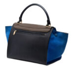 Celine  Medium Tricolor Calfskin and Suede Trapeze Satchel Ladies - Image 3