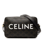 Celine  Medium Triomphe Coated Canvas Logo Crossbody