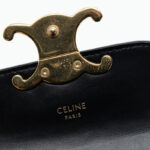 Celine  Mini Shiny Calfskin Triomphe Crossbody - Image 5
