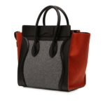 Celine  Mini Tricolor Felt Wool and Calfskin Luggage Tote - Image 2