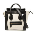 Celine  Nano Bicolor Canvas and Leather Luggage Tote