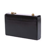 Celine Shiny Calfskin Triomphe Chain Box Shoulder Bag Ladies - Image 3