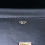 Celine Shiny Calfskin Triomphe Chain Box Shoulder Bag Ladies - Image 5