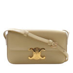 Celine  Shiny Calfskin Triomphe Claude Shoulder Bag Ladies