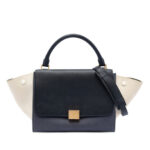 Celine  Small Tricolor Canvas and Calfskin Trapeze Satchel Ladies 6VA33FBC2DTJ6601