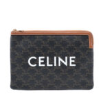 Celine  Small Triomphe Coated Canvas Clutch Unisex not readable