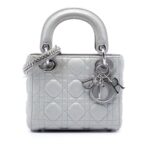 Dior  Mini Iridescent Lambskin Cannage Lady Dior