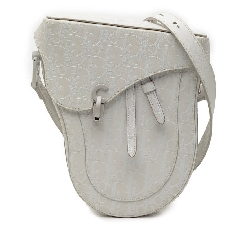 preowned-dior-oblique-calfskin-saddle-boxy-crossbody-29-bo-0220 Dior Oblique Calfskin Saddle Boxy Crossbody - Image 1