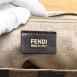 Fendi  Leather and Pequin Canvas Silvana Satchel - Image 5
