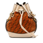 Fendi  Mini Zucca Suede Mon Tresor Bucket Bag