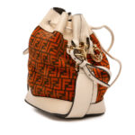 Fendi  Mini Zucca Suede Mon Tresor Bucket Bag - Image 7