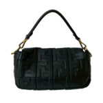 Fendi  Zucca Embossed Leather Baguette Satchel - Image 5