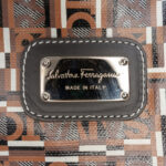 Ferragamo  Gancini Coated Canvas Tote Ladies AU-21/A038 - Image 4
