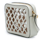 Gucci  Cutout Leather and Flora Canvas Infinity Crossbody Ladies 550132 520981 - Image 4