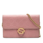 Gucci Guccissima Interlocking G Wallet On Chain
