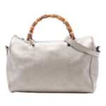 Gucci  Medium Calfskin Bamboo Shopper Boston Bag