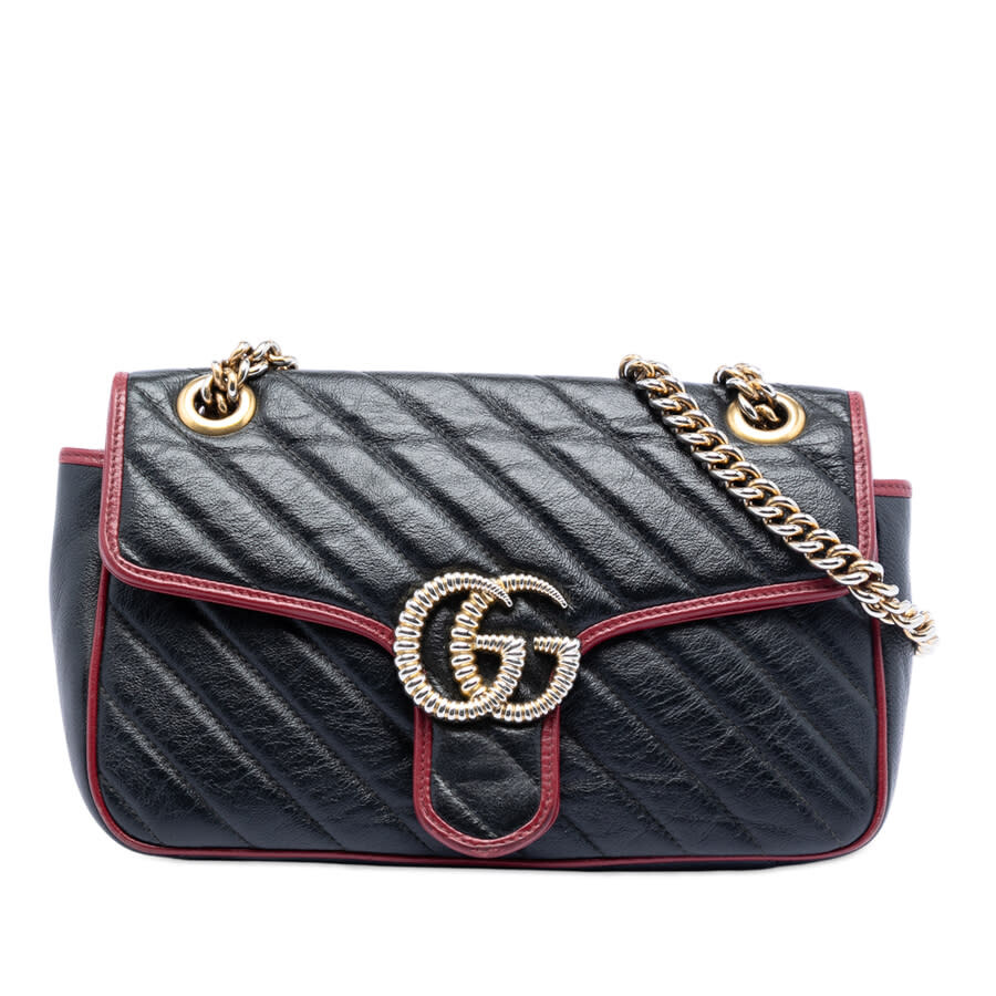 preowned-gucci-medium-gg-marmont-matelasse-diagonal-leather-torchon-shoulder-bag-c9ne6lf91ey37890 (1) Gucci Medium GG Marmont Matelasse Diagonal Leather Torchon Shoulder Bag - Image 1