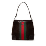 Gucci  Suede Web Shoulder Bag