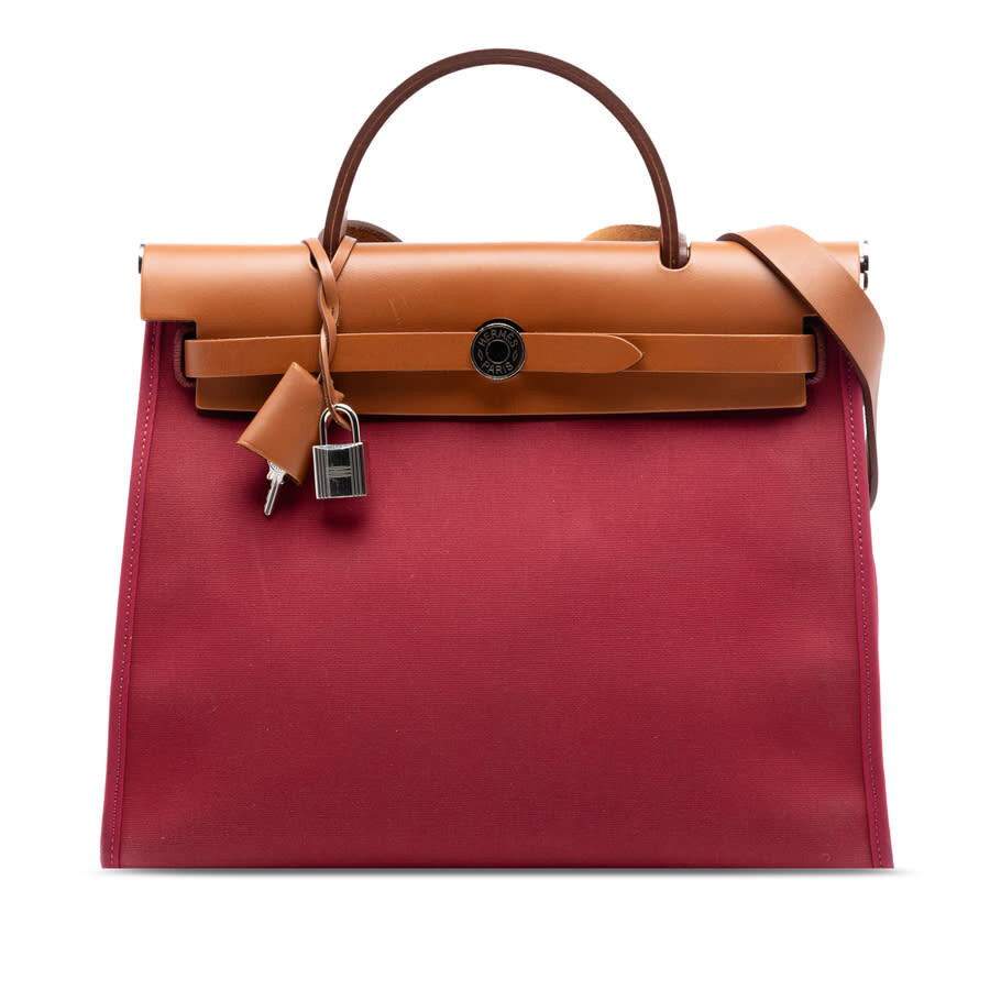 preowned-hermes-toile-herbag-zip-31-ladies-t-y55byh38dkyja16j9 Hermes Toile Herbag Zip 31 Ladies T - Image 1