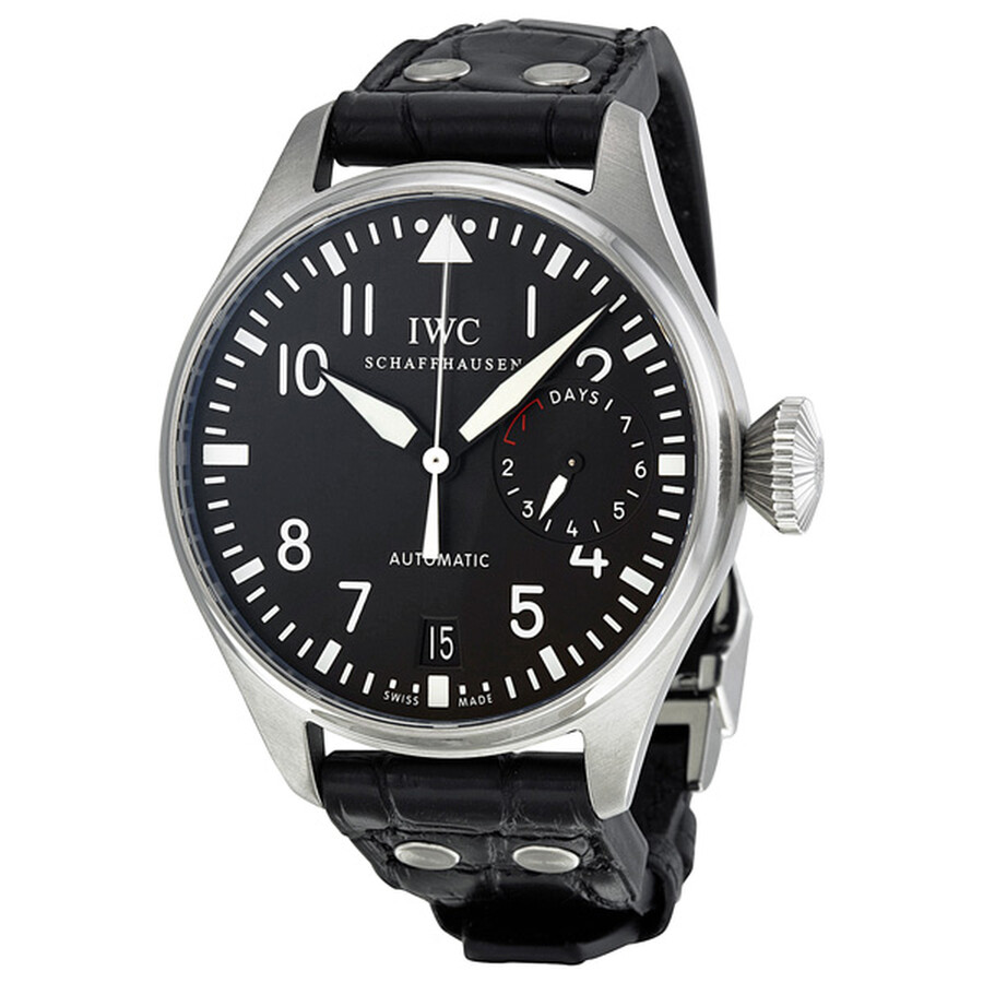 preowned-iwc-big-pilot-automatic-black-dial-black-leather-mens-watch-iw501001 IWC Big Pilot Automatic Black Dial Black Leather Men's Watch - Image 1