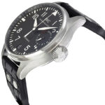 IWC Big Pilot Automatic Black Dial Black Leather Men's Watch - Image 5