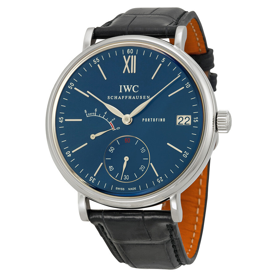 preowned-iwc-portofino-hand-wind-blue-dial-mens-watch-iw510106 IWC Portofino Hand Wind Blue Dial Men's Watch - Image 1