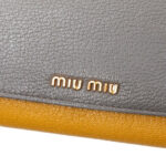 Miu Miu  Bicolor Goatskin Madras Wallet on Chain - Image 3