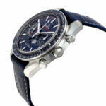 Omega Speedmaster Chronograph Automatic Chronometer Blue Dial Men's Watch - Image 3