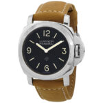 Panerai Luminor Logo Hand Wind Black Dial Men's Watch