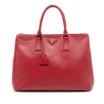 Prada  Large Saffiano Lux Galleria Double Zip Satchel